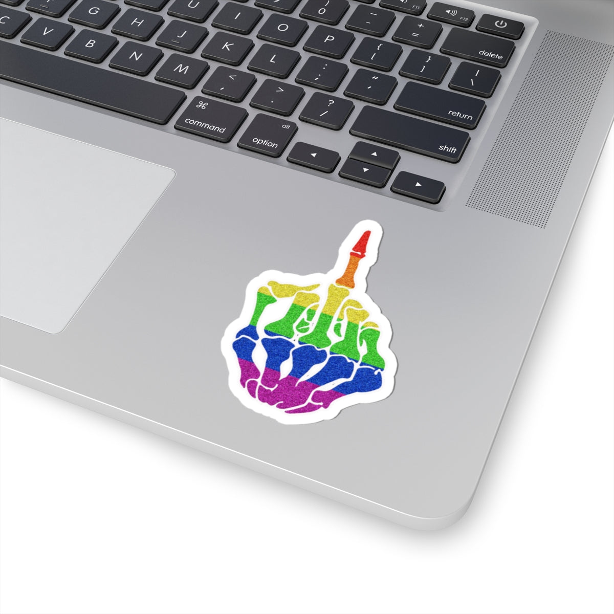 Pride Kiss-Cut Stickers | Rainbow Rebellion Skeleton Hand, Laptop Decal, Not a Phase, Colorful Vinyl Art, Pride Gifts, Self-Expression Stickers