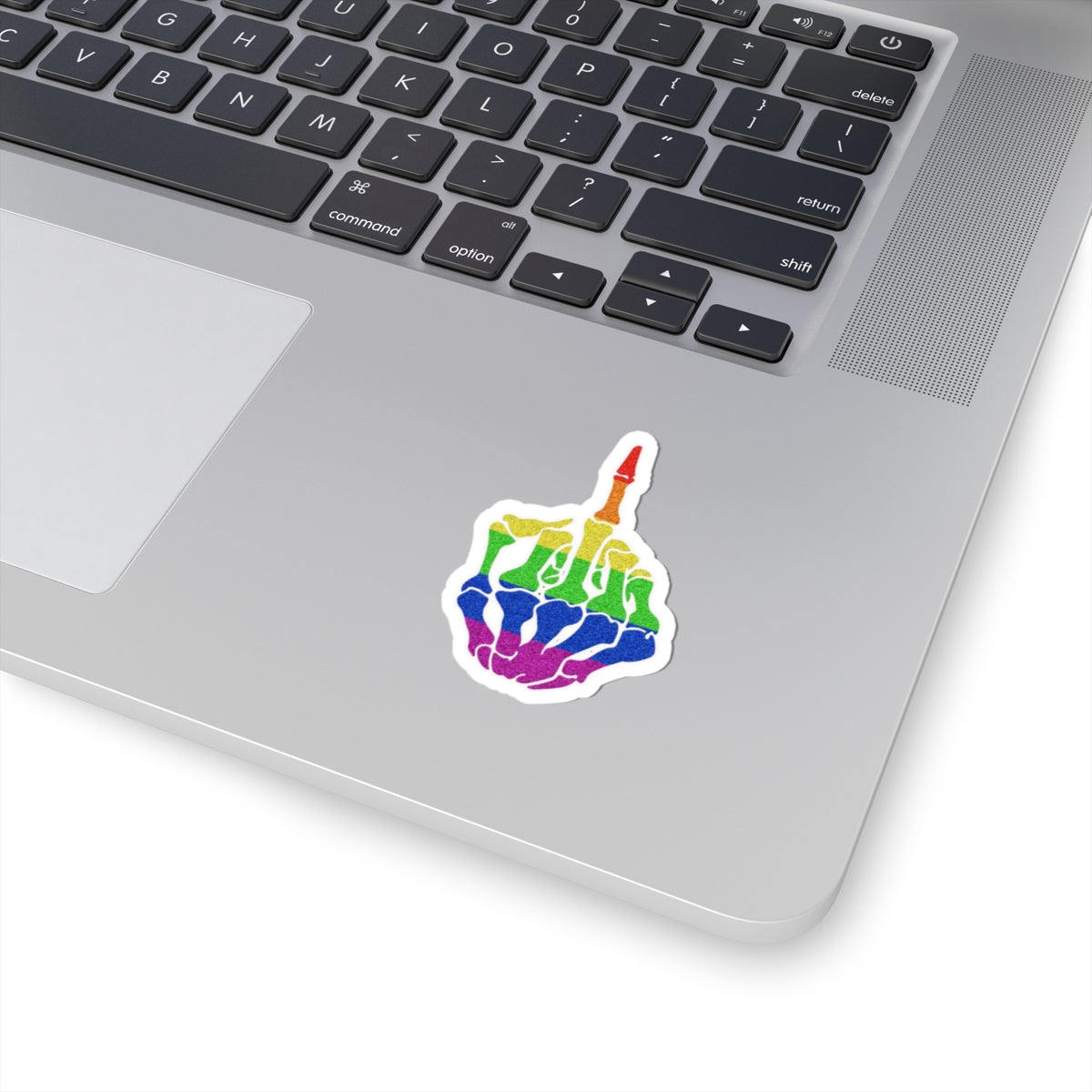 Pride Kiss-Cut Stickers | Rainbow Rebellion Skeleton Hand, Laptop Decal, Not a Phase, Colorful Vinyl Art, Pride Gifts, Self-Expression Stickers