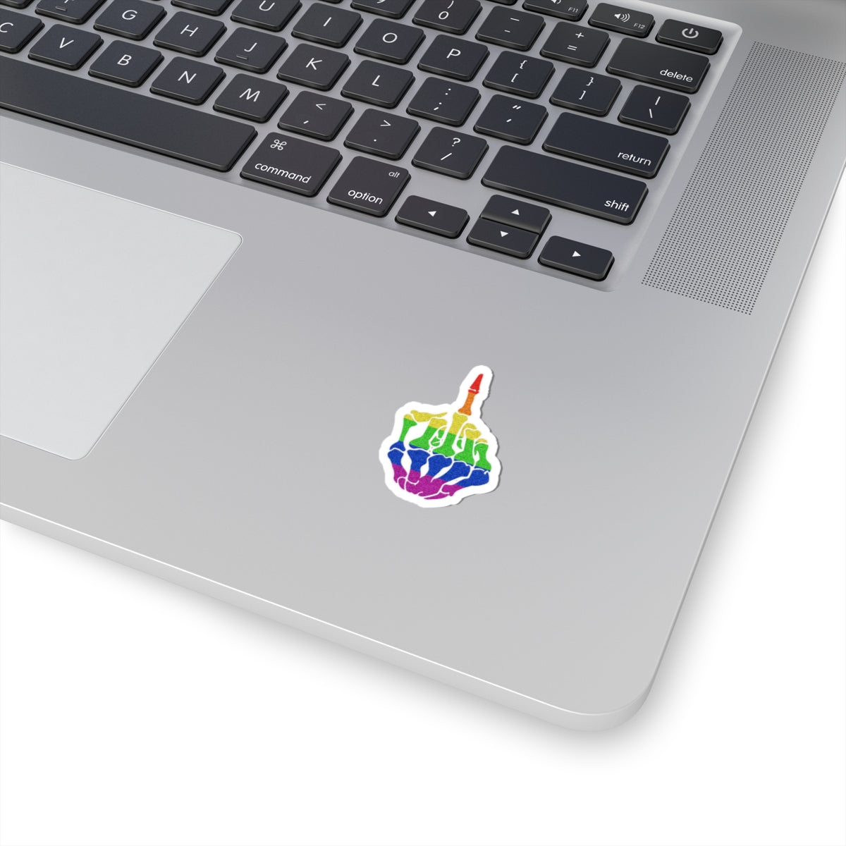 Pride Kiss-Cut Stickers | Rainbow Rebellion Skeleton Hand, Laptop Decal, Not a Phase, Colorful Vinyl Art, Pride Gifts, Self-Expression Stickers