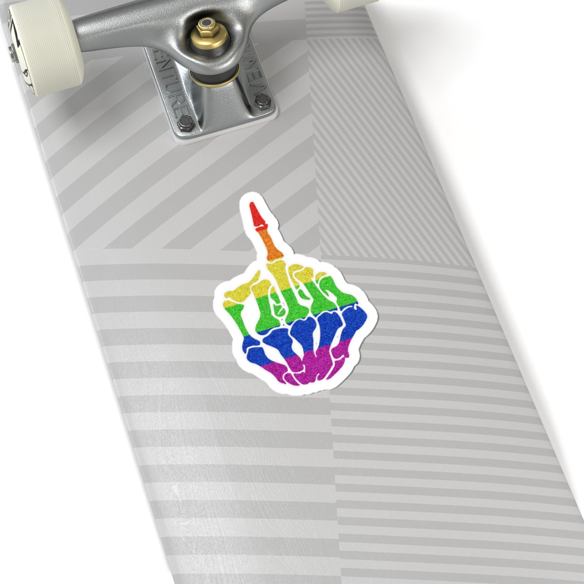 Pride Kiss-Cut Stickers | Rainbow Rebellion Skeleton Hand, Laptop Decal, Not a Phase, Colorful Vinyl Art, Pride Gifts, Self-Expression Stickers
