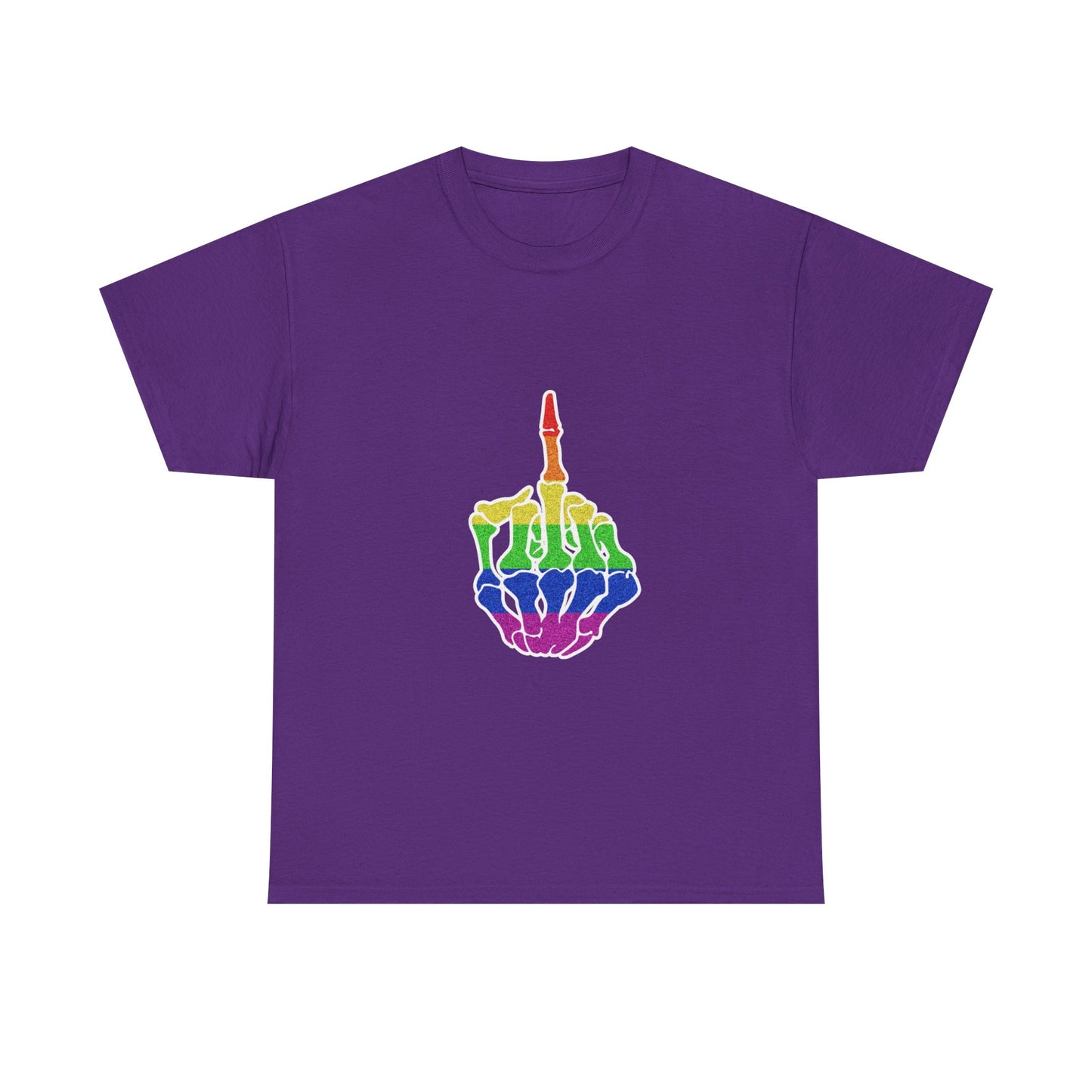 Rainbow Rebellion Skeleton Hand Unisex Cotton Top