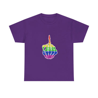 Rainbow Rebellion Skeleton Hand Unisex Cotton Top