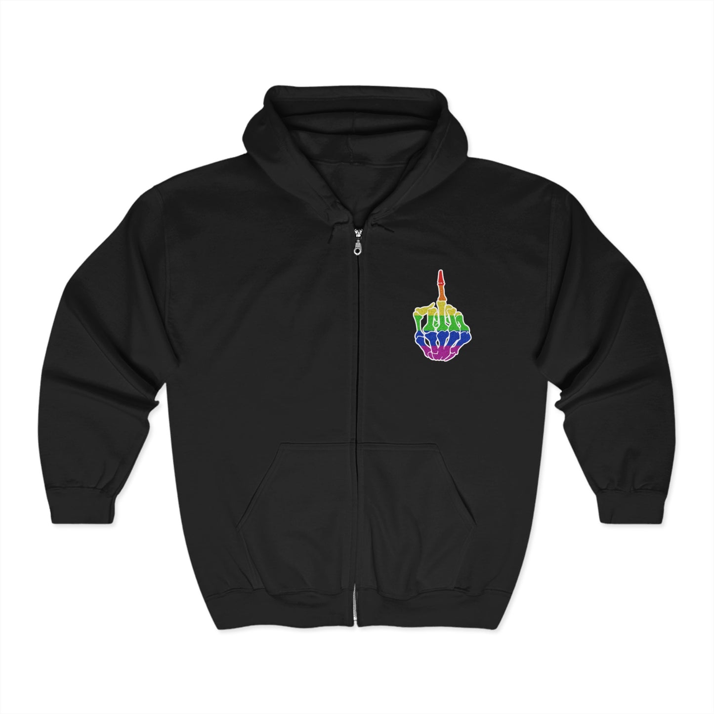 Rainbow Rebellion Skeleton Hand Unisex Hoodie