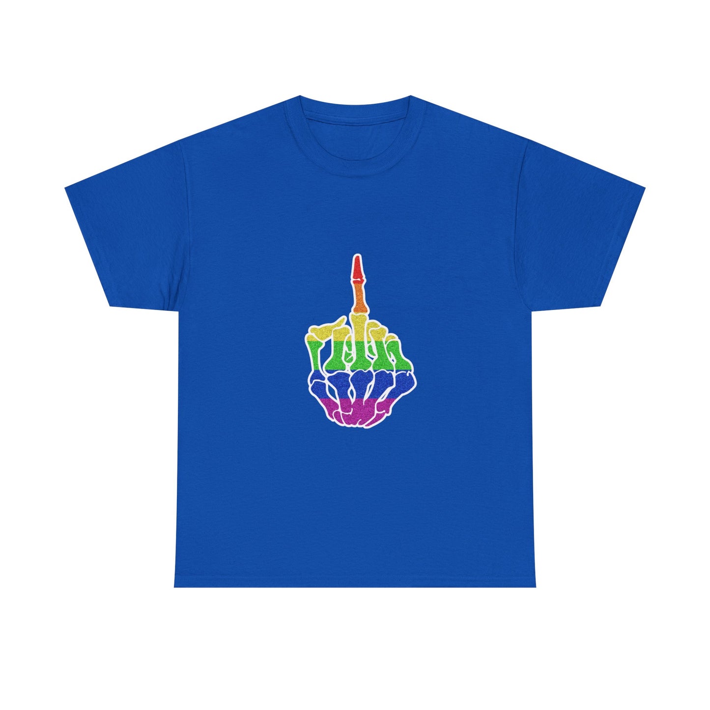 Rainbow Rebellion Skeleton Hand Unisex Cotton Top