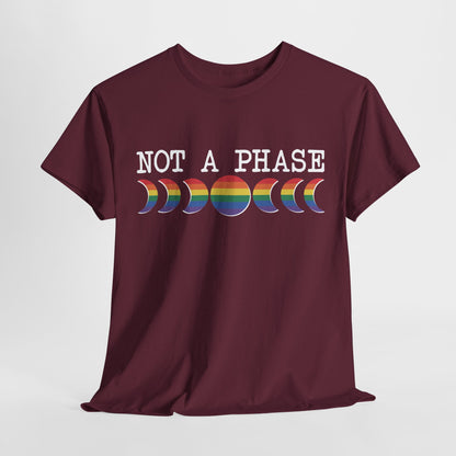 Not A Phase Moon Magic, LGBTQ Pride Shirt, Festival T-Shirt, Comfortable Casual Wear, Unisex Cotton Top