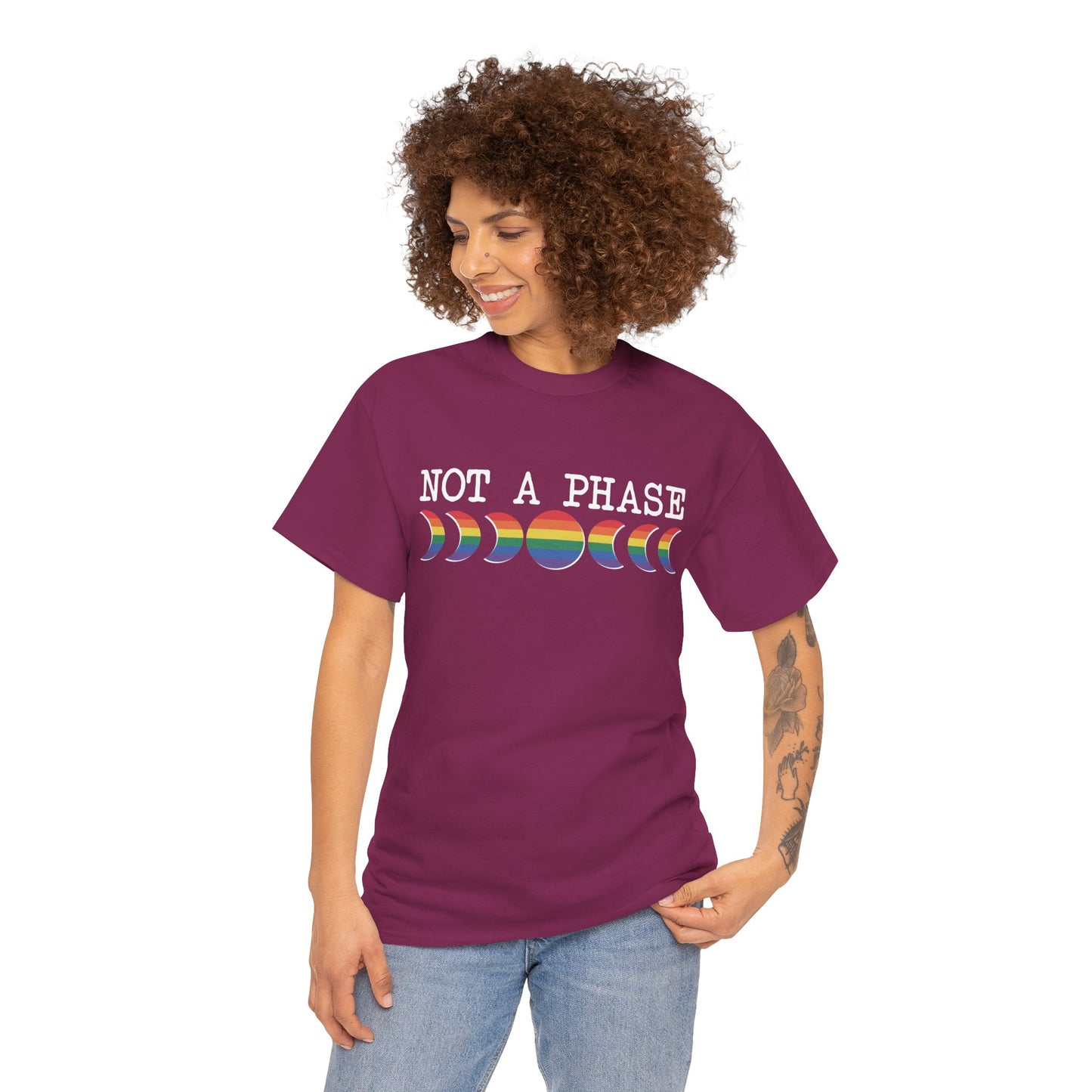 Not A Phase Moon Magic, LGBTQ Pride Shirt, Festival T-Shirt, Comfortable Casual Wear, Unisex Cotton Top