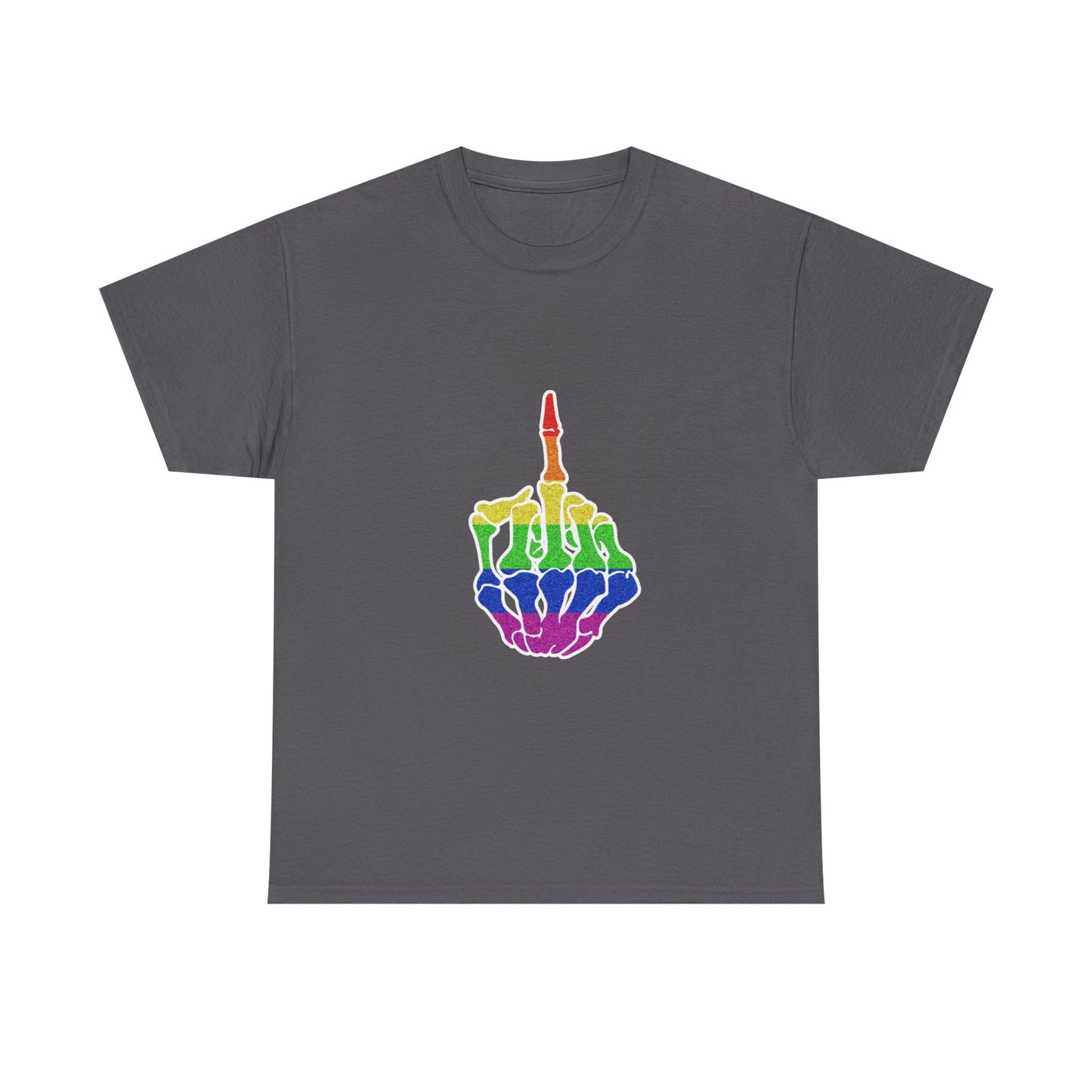 Rainbow Rebellion Skeleton Hand Unisex Cotton Top