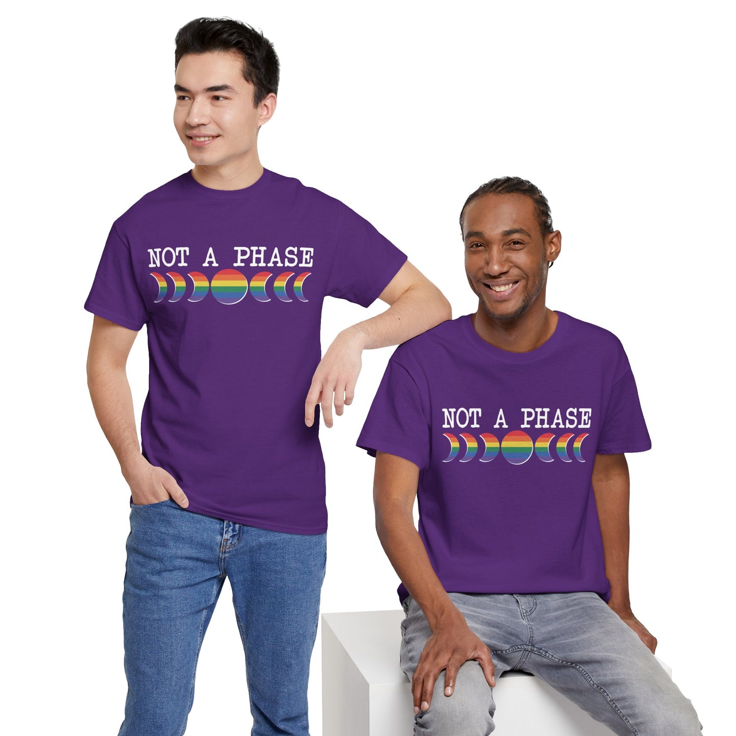 Not A Phase Moon Magic, LGBTQ Pride Shirt, Festival T-Shirt, Comfortable Casual Wear, Unisex Cotton Top
