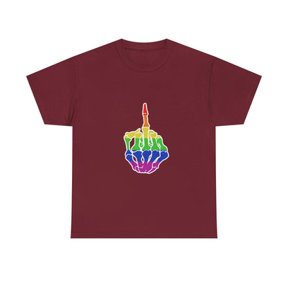 Rainbow Rebellion Skeleton Hand Unisex Cotton Top