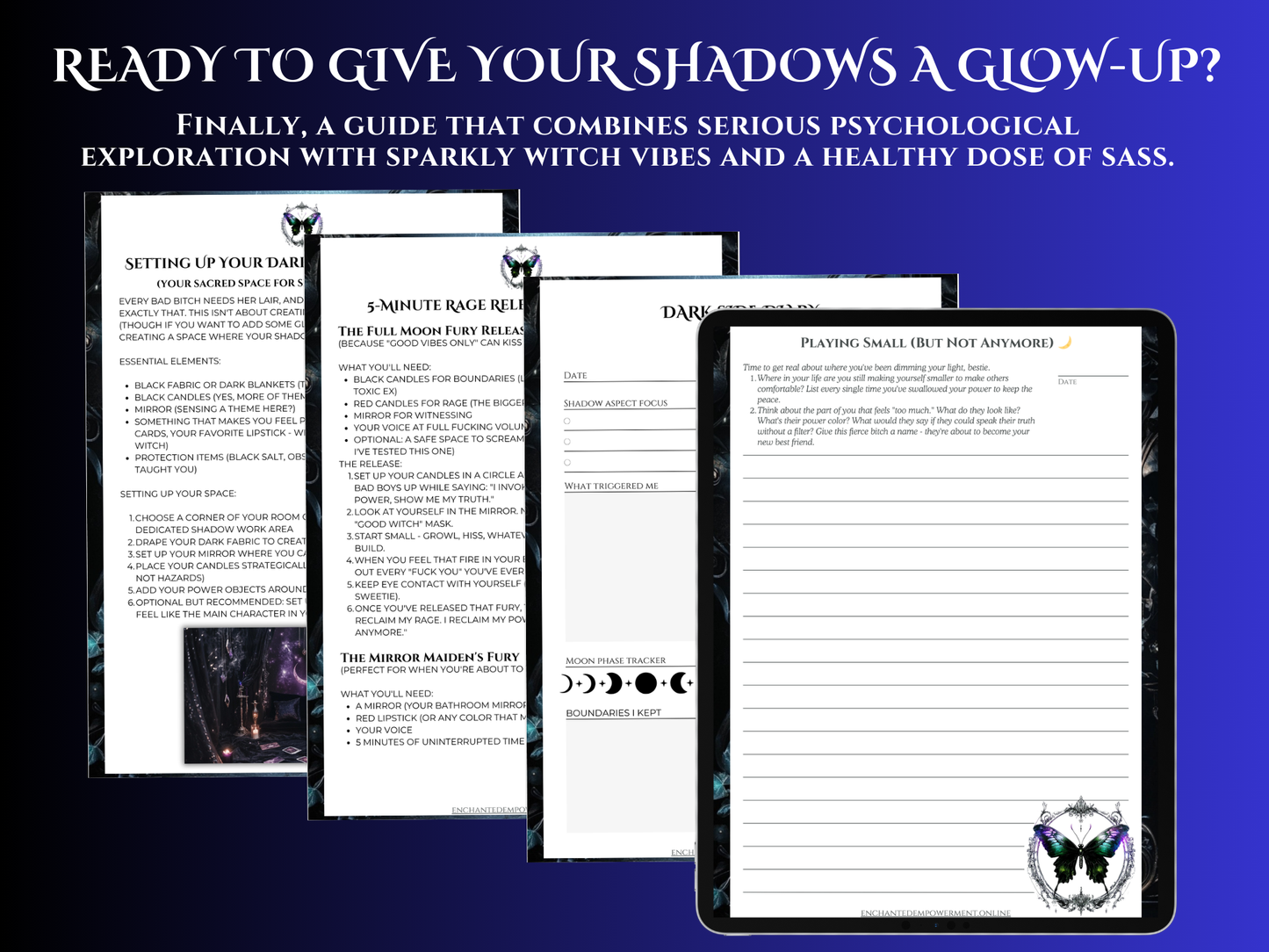 🌙 Shadow Work for Wild Witches: Embrace Your Dark Side with Sass & Sparkle- DIGITAL DOWNLOAD