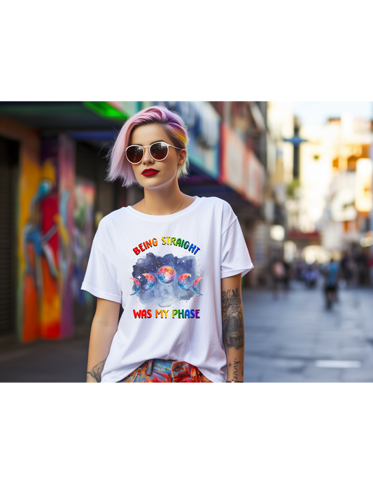 Cosmic Truth Moon Phases, LGBTQ Pride Shirt, Festival T-Shirt, Comfortable Casual Wear, Unisex Cotton Top