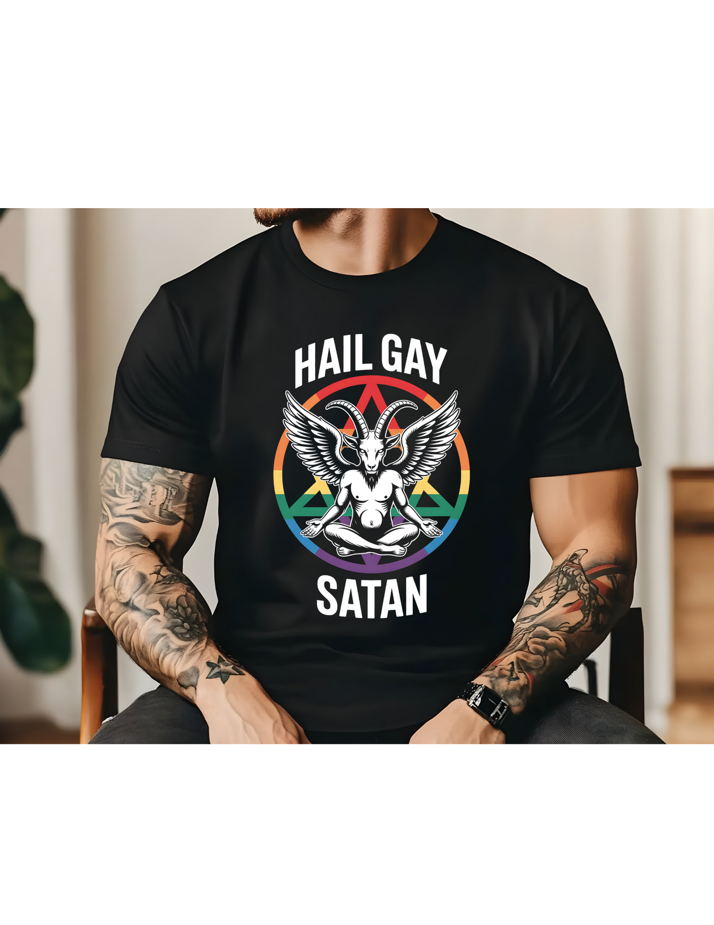 Hail Gay Satan Pride Unisex Cotton Top