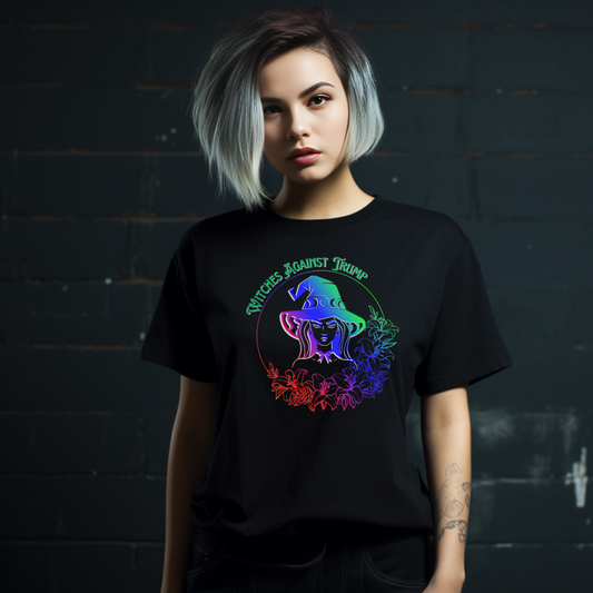 Witches Against Trump: Spectrum Spell Edition – Cast Your Spell for Change, Unisex Heavy Cotton Tee, Feminist Tee, Casual Wear, Gift for Her, Statement Shirt, Women’s Graphic Tee