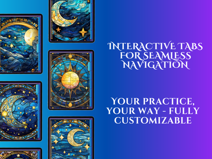 Blue Celestial Digital Planning Journal | Witchcraft Planner | Magical Journal | Digital Download | Goodnotes Compatible