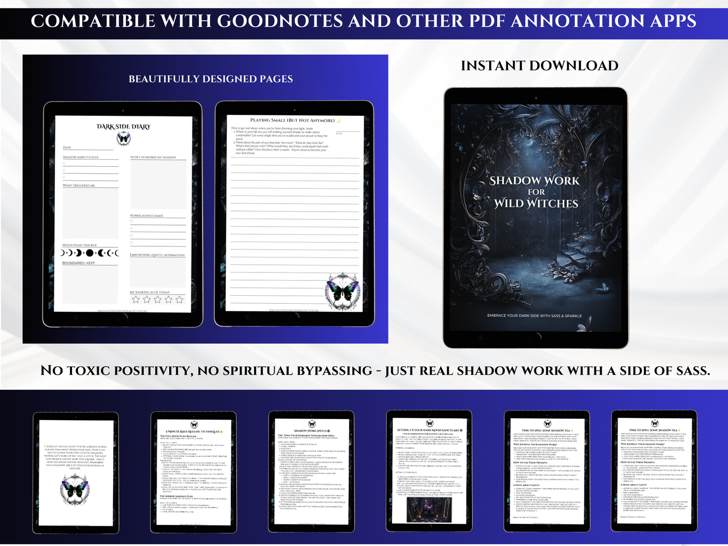 🌙 Shadow Work for Wild Witches: Embrace Your Dark Side with Sass & Sparkle- DIGITAL DOWNLOAD