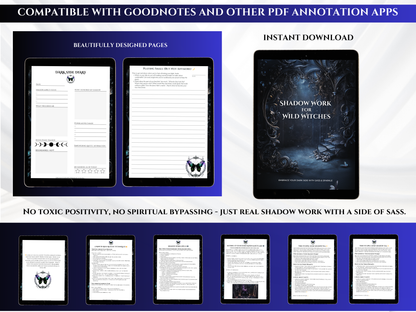 🌙 Shadow Work for Wild Witches: Embrace Your Dark Side with Sass & Sparkle- DIGITAL DOWNLOAD