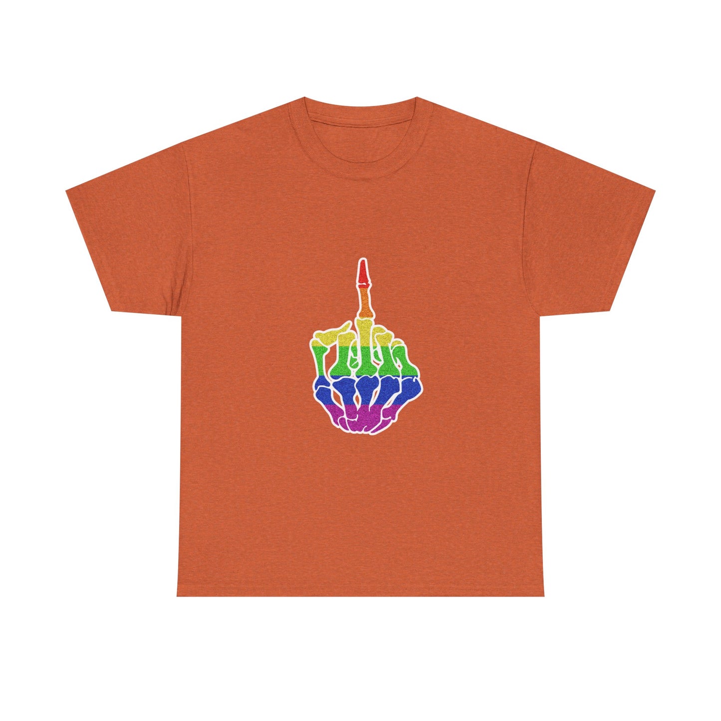 Rainbow Rebellion Skeleton Hand Unisex Cotton Top
