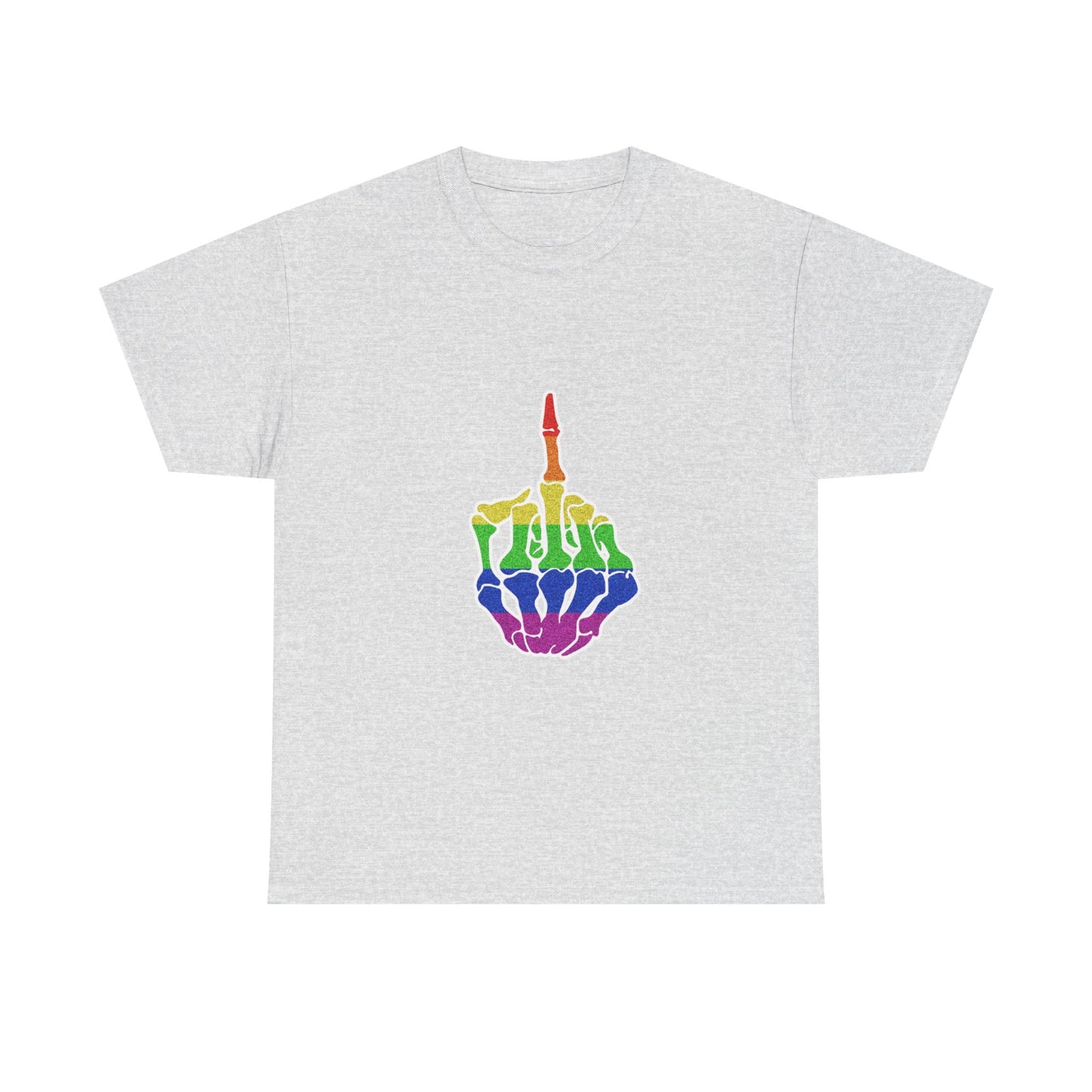 Rainbow Rebellion Skeleton Hand Unisex Cotton Top