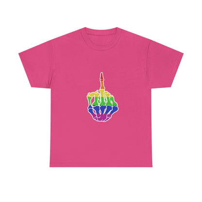 Rainbow Rebellion Skeleton Hand Unisex Cotton Top