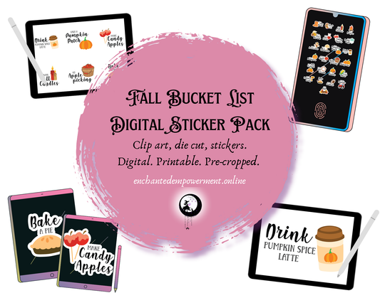 🍁 Fall Bucket List Digital Sticker Pack 🍁