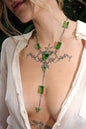 Slink Y-Chain in Green Envy (Silver)