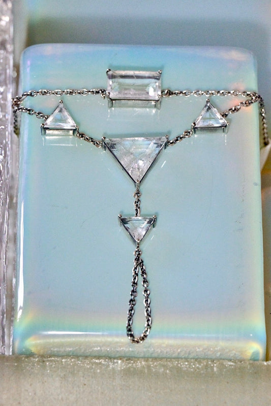 Hand Chain in Striated Crystal