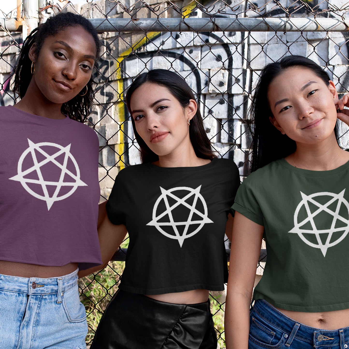 Pentagram Crop T-Shirt