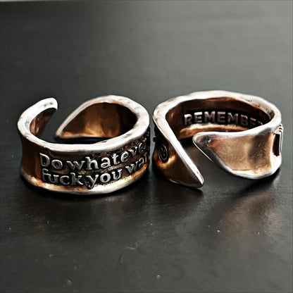 Do Whatever The F*ck You Want Remember Adjustable Ring