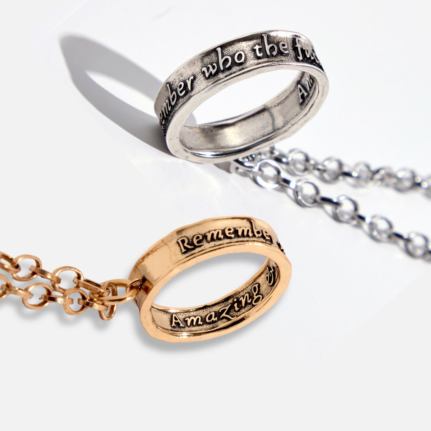 Remember Who the F*ck You Are (Amazing & Powerful) Ring Original Necklace