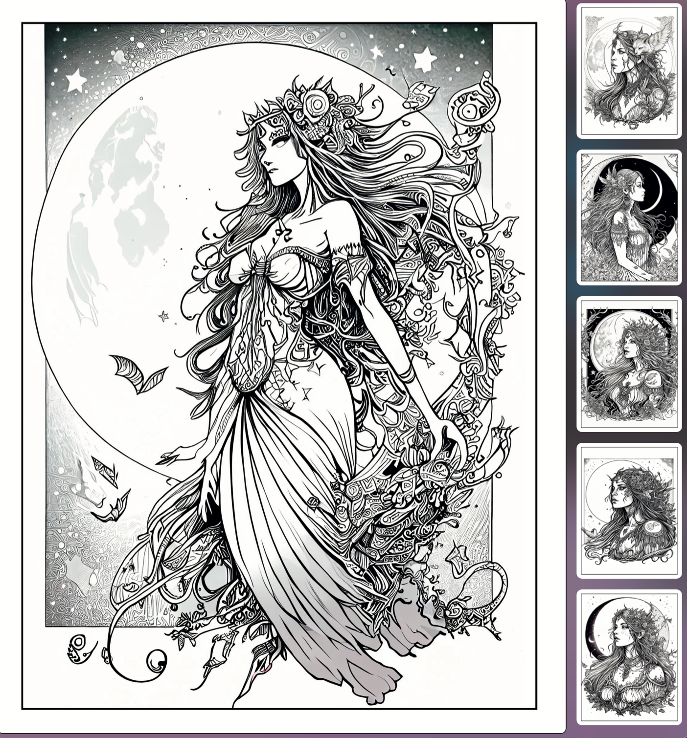 Celestial Witch Coloring Book - FREE Digital Download!