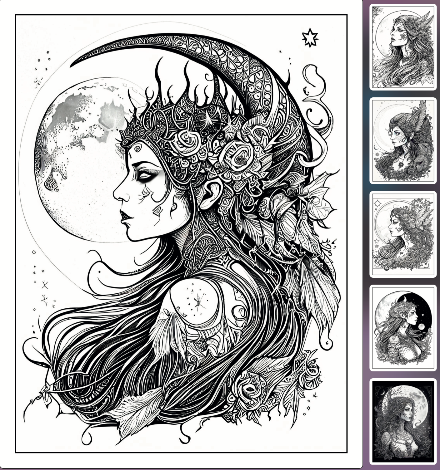 Celestial Witch Coloring Book - FREE Digital Download!