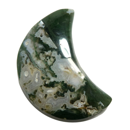Moss Agate Grid Crystal Green Moon Spirit Rising Stone