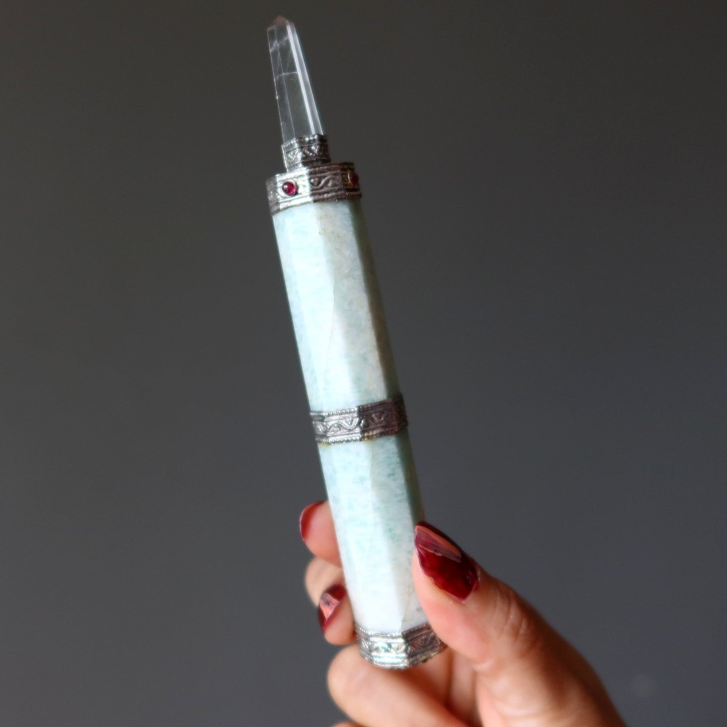 Amazonite Aura Wand Healer Wounded Warrior