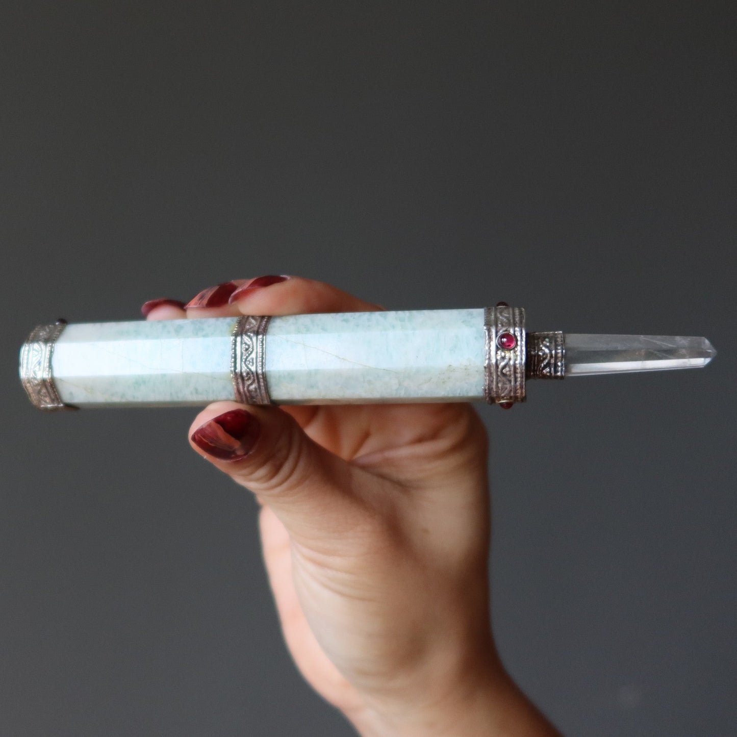 Amazonite Aura Wand Healer Wounded Warrior