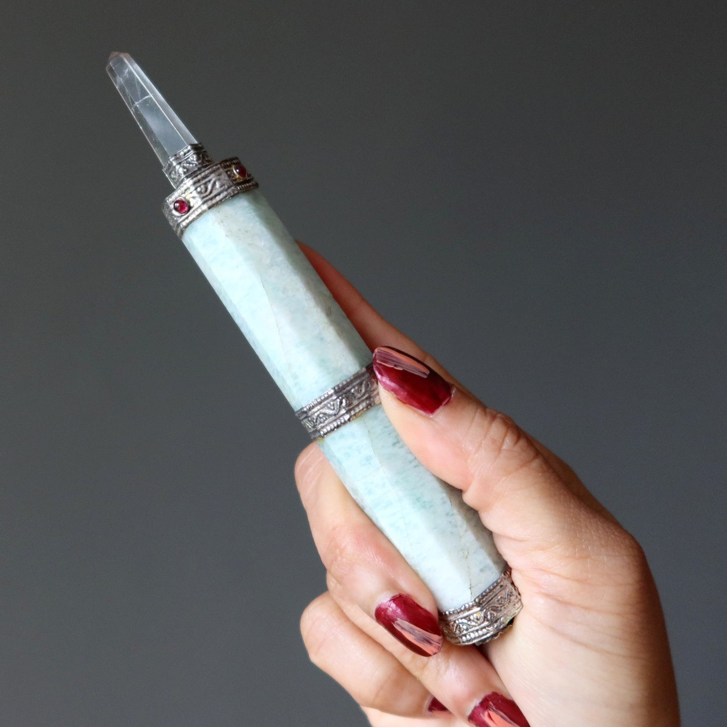 Amazonite Aura Wand Healer Wounded Warrior