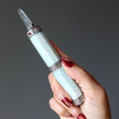 Amazonite Aura Wand Healer Wounded Warrior