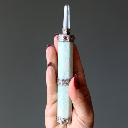 Amazonite Aura Wand Healer Wounded Warrior