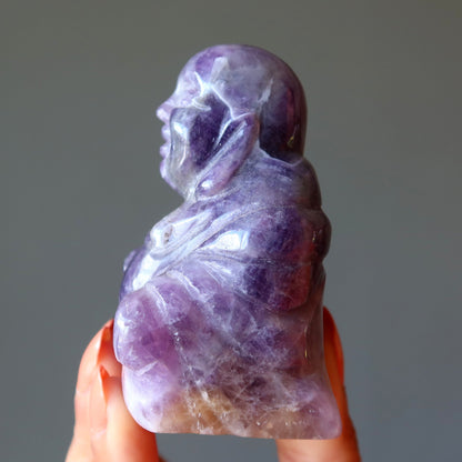Amethyst Laughing Buddha Statue Enlightenment