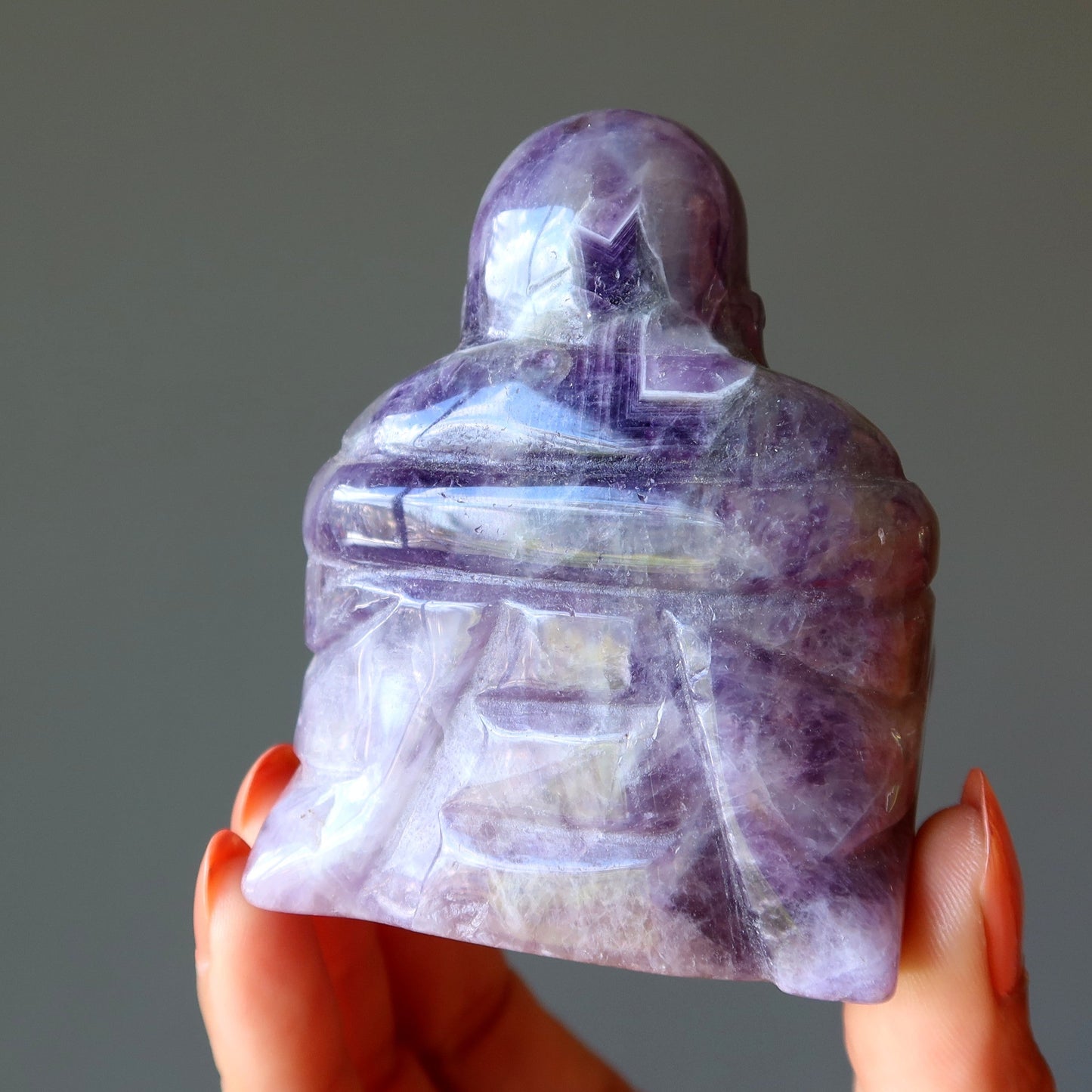 Amethyst Laughing Buddha Statue Enlightenment