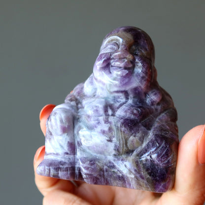 Amethyst Laughing Buddha Statue Enlightenment