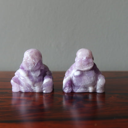 Amethyst Laughing Buddha Statue Enlightenment