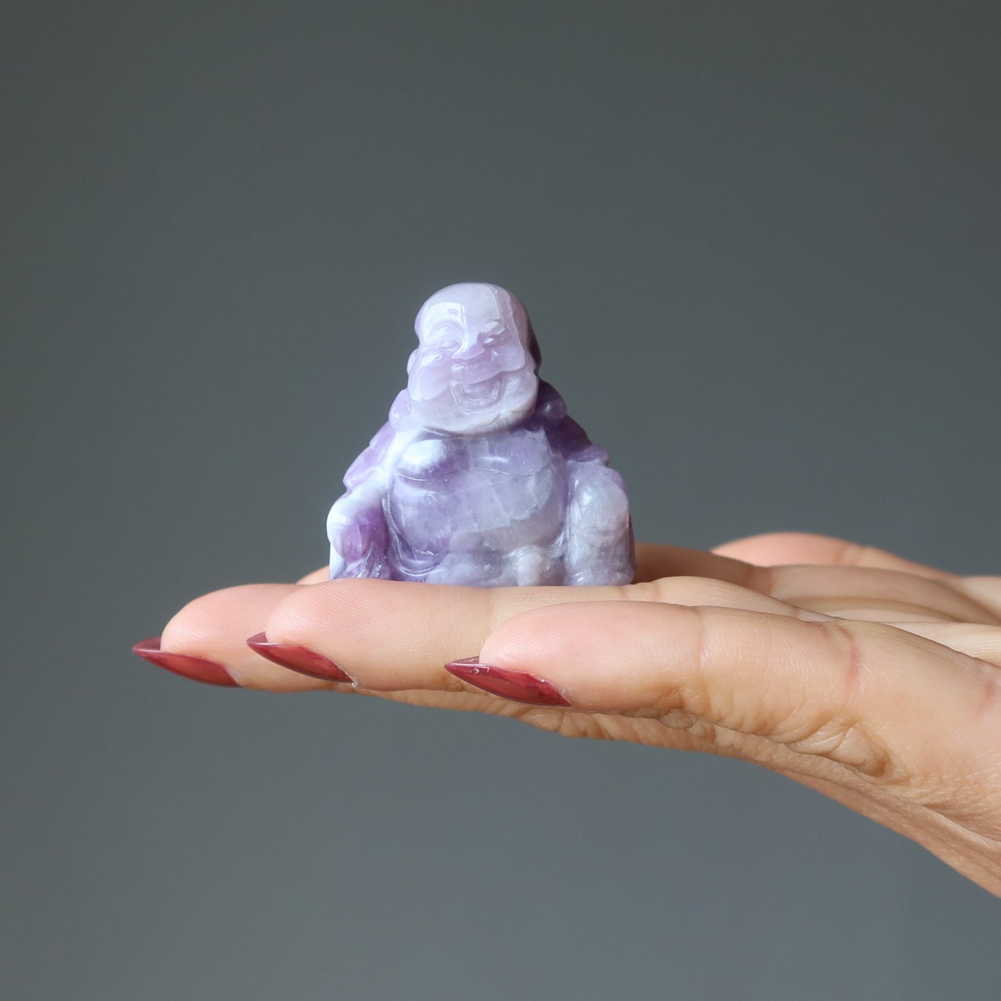 Amethyst Laughing Buddha Statue Enlightenment
