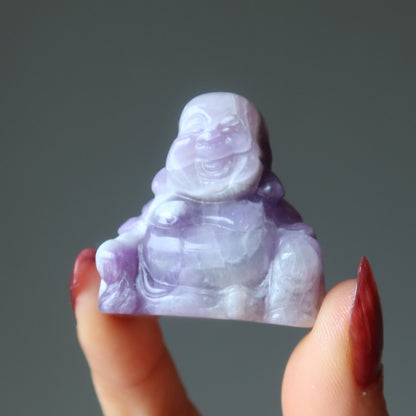 Amethyst Laughing Buddha Statue Enlightenment