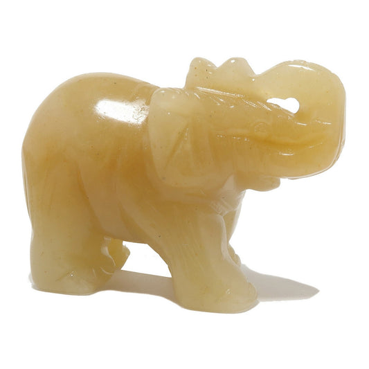 Yellow Aventurine Elephant Golden Era Treasures Animal