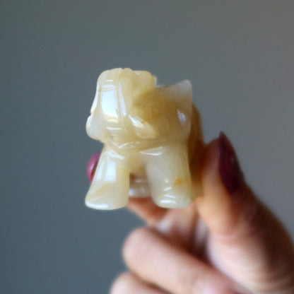 Yellow Aventurine Elephant Golden Era Treasures Animal