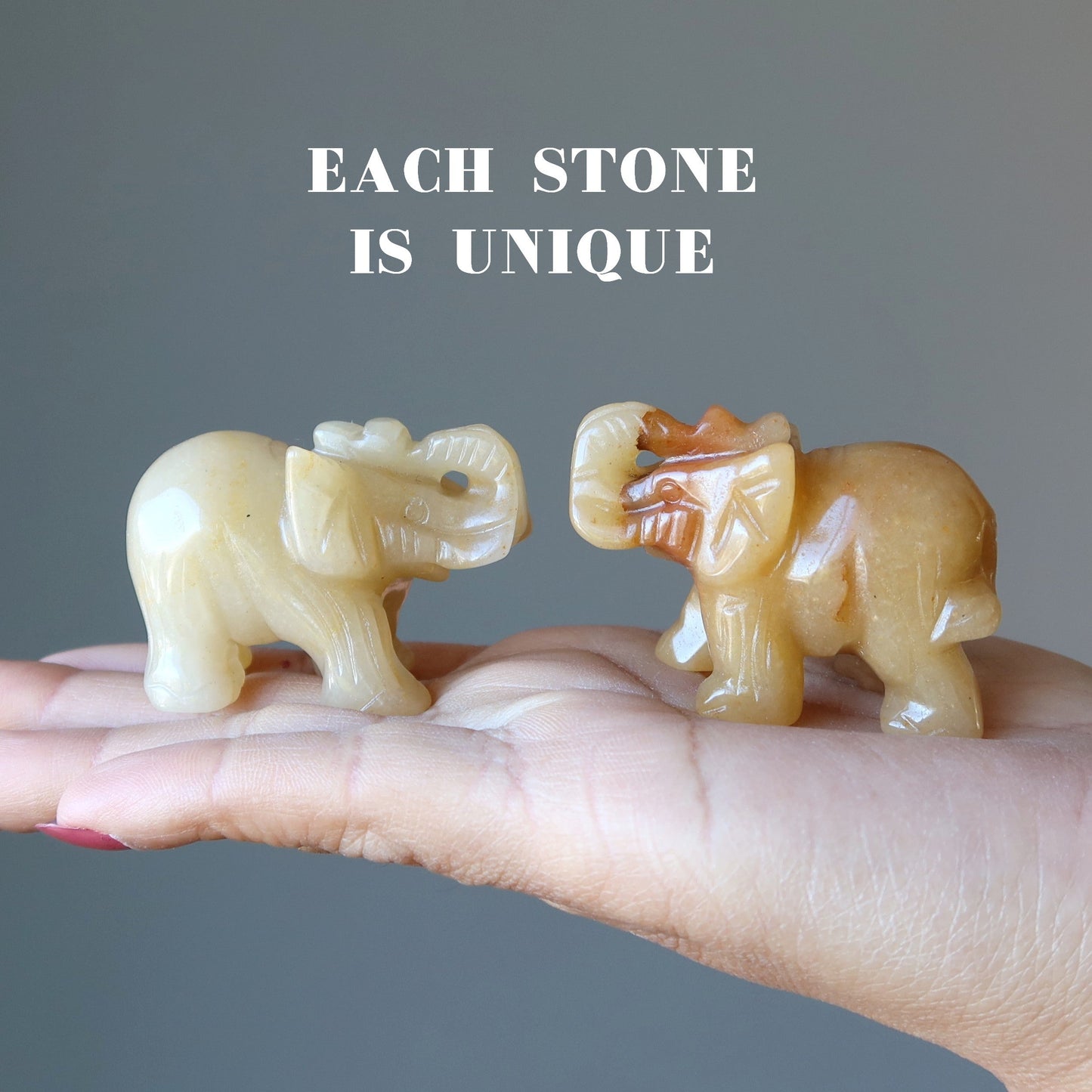 Yellow Aventurine Elephant Golden Era Treasures Animal