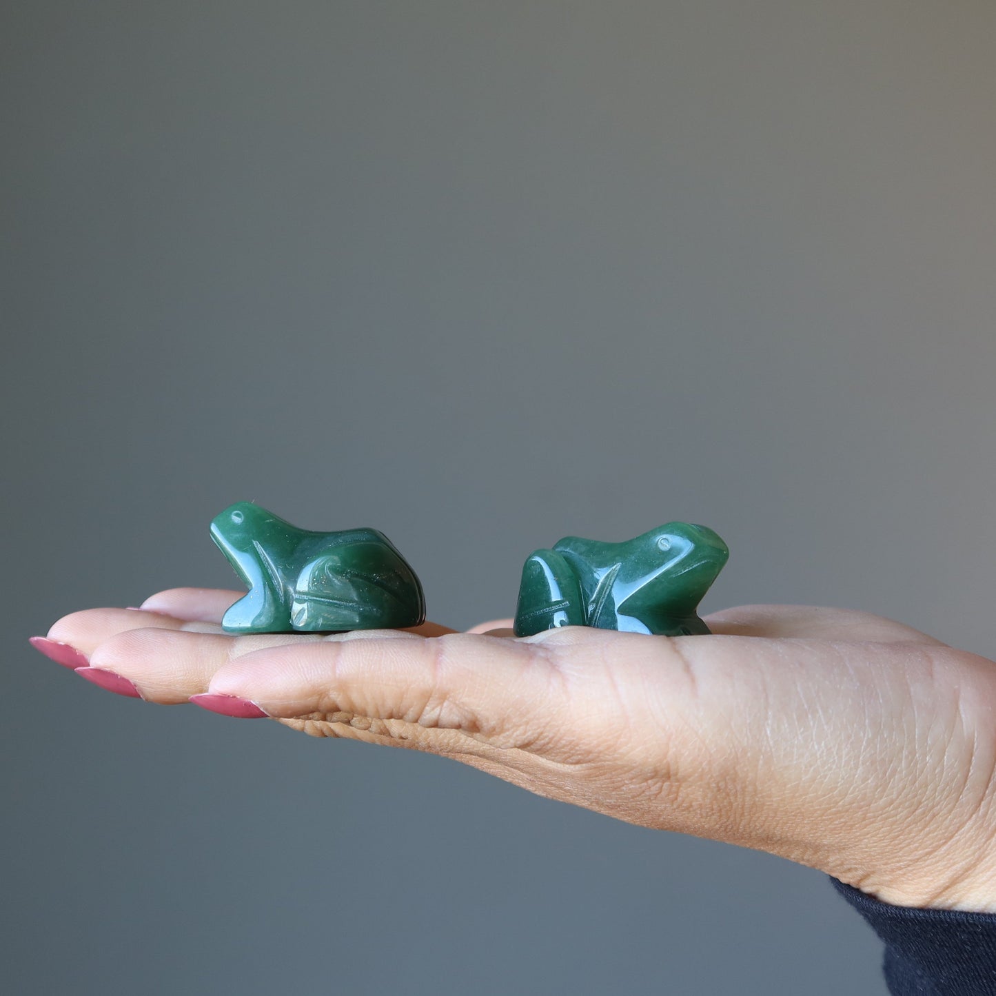 Green Aventurine Frog Leap of Faith Crysal Figurine