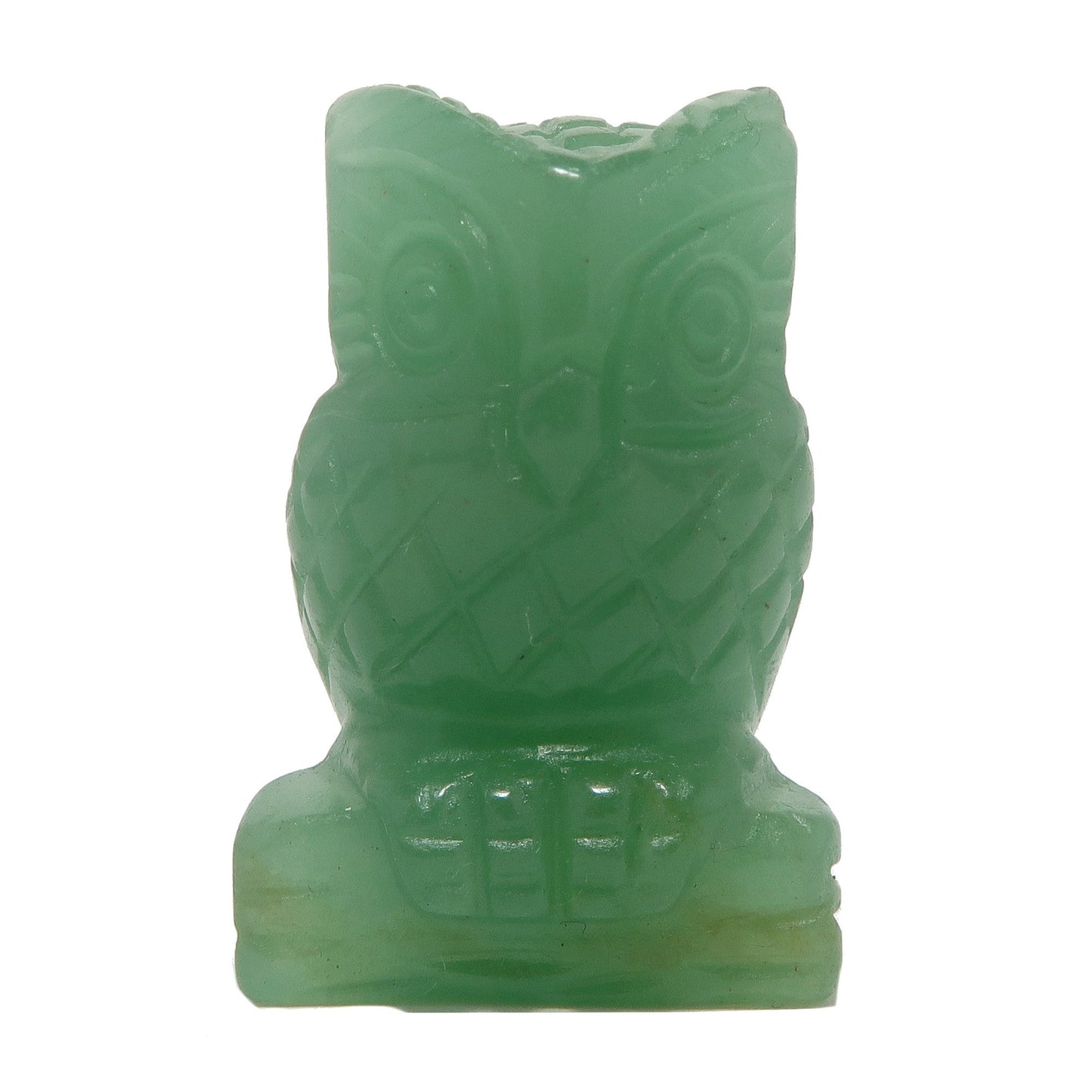 Green Aventurine Owl Journey of Abundance Animal