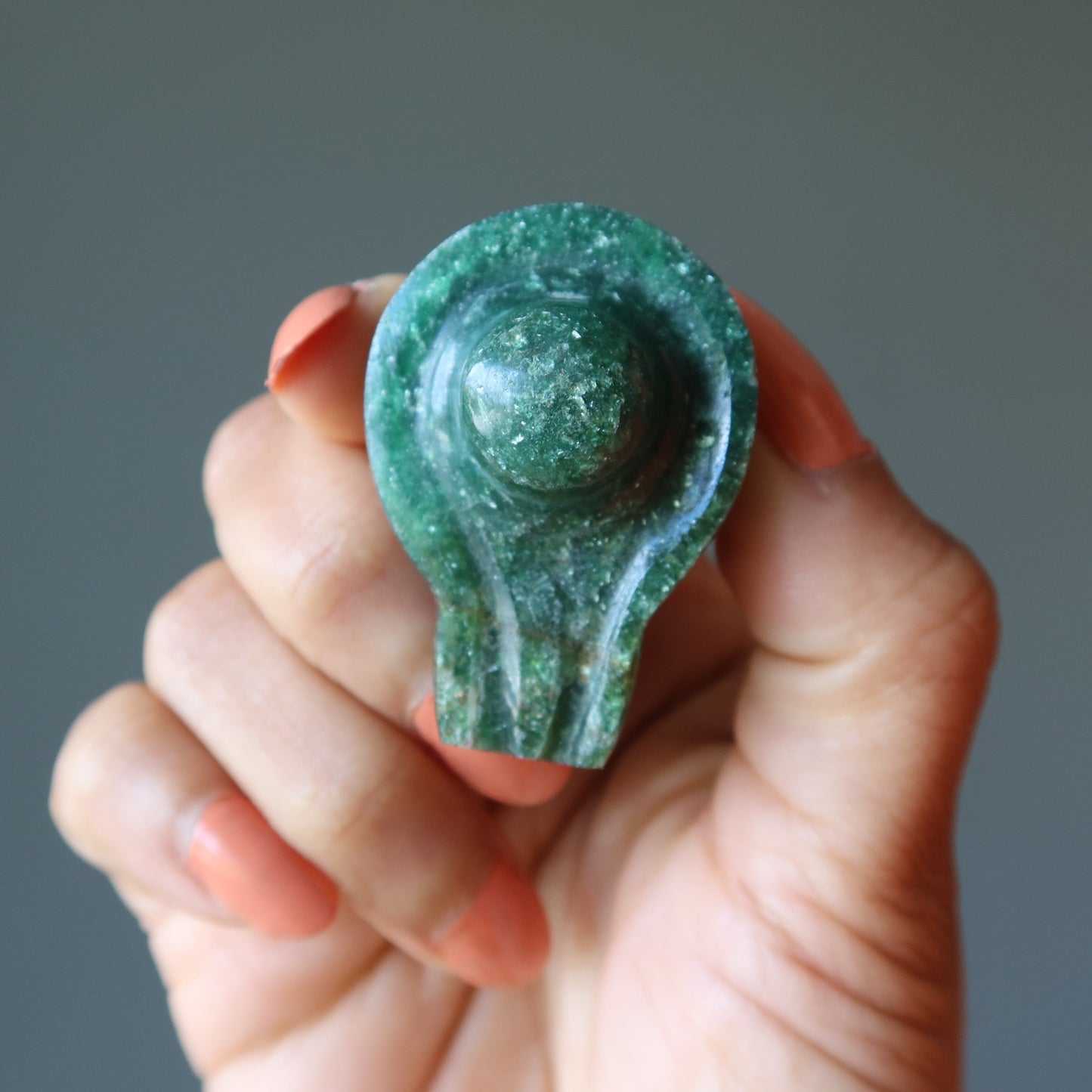 Green Aventurine Shivling Abundance Dark Crystal