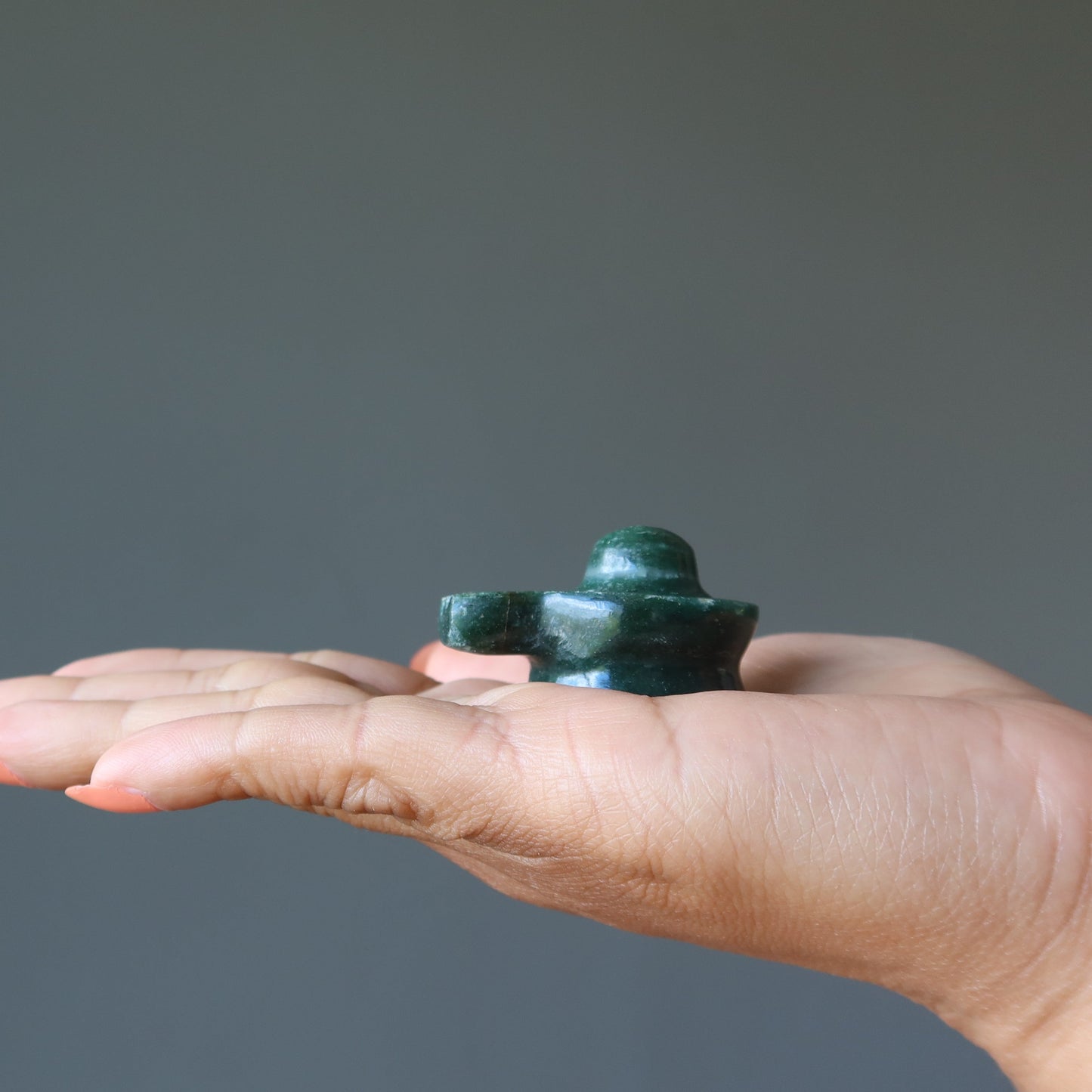 Green Aventurine Shivling Abundance Dark Crystal